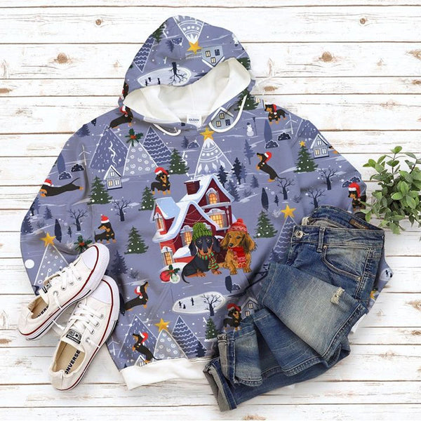Dachshund Violet Christmas 3D All Over Print | For Men & Women | Adult | HP1986-BehighStyle