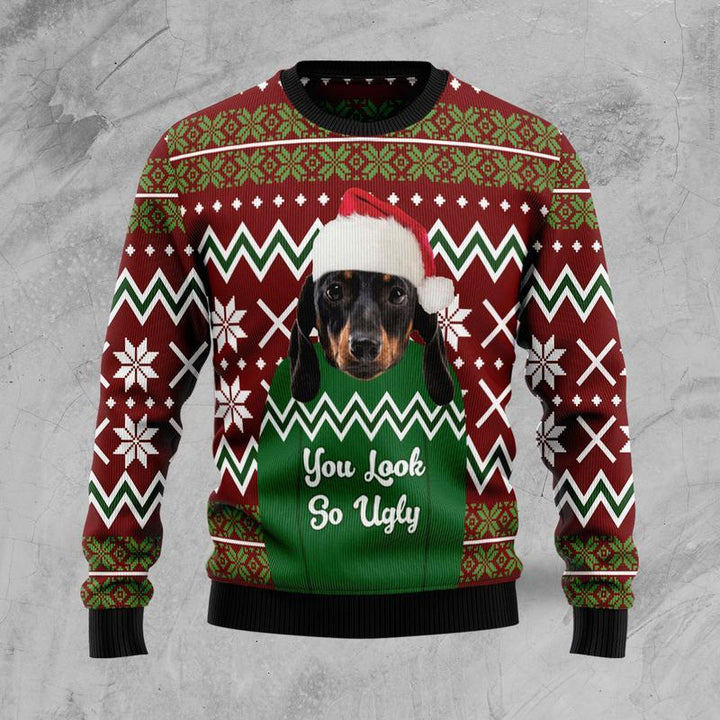 Dachshund You Look So Ugly Christmas Sweater | For Men & Women | Adult | US1224-BehighStyle