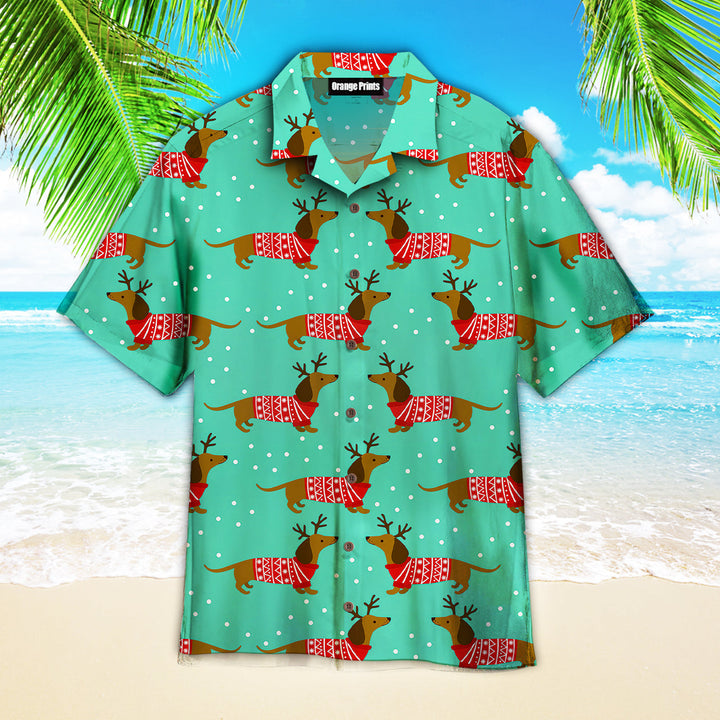 Dachshunds In Christmas Jumpers Hawaiian Shirt | For Men & Women | HW1920-BehighStyle