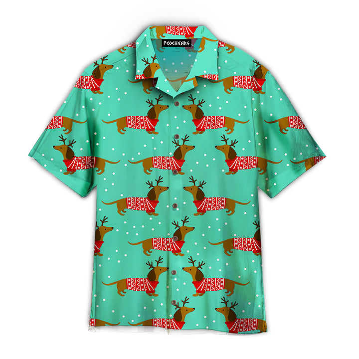 Dachshunds In Christmas Jumpers Hawaiian Shirt | For Men & Women | HW1920-BehighStyle