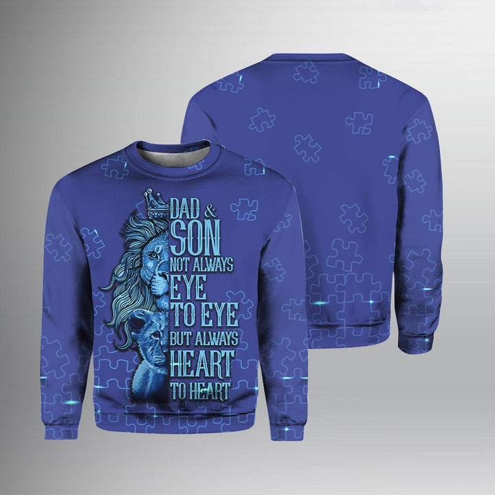 Dad And Son Blue Autism 3D All Over Print | For Men & Women | Adult | HP1052-BehighStyle