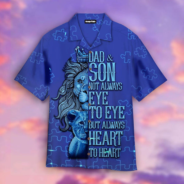 Dad And Son Blue Autism Hawaiian Shirt | For Men & Women | HW2477-BehighStyle