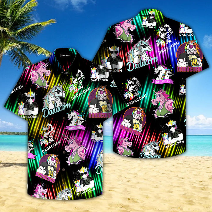 Dad Dadacorn Neon Hawaiian Shirt | For Men & Women | HW1921-BehighStyle