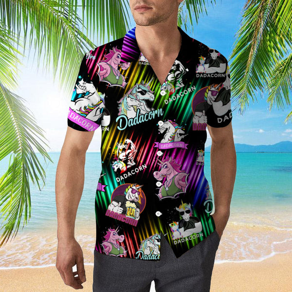 Dad Dadacorn Neon Hawaiian Shirt | For Men & Women | HW1921-BehighStyle