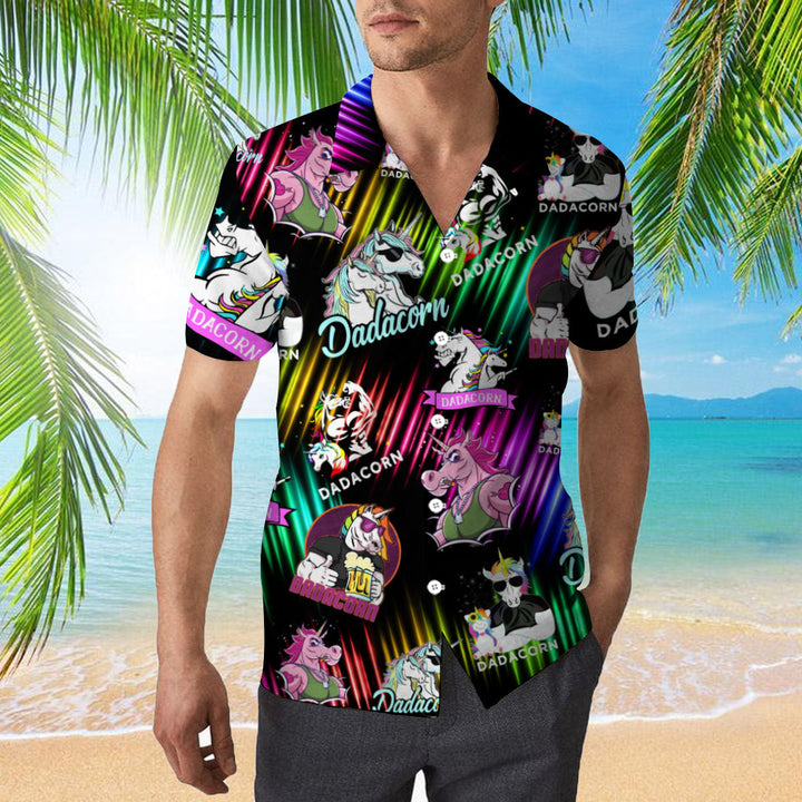 Dad Dadacorn Neon Hawaiian Shirt | For Men & Women | HW1921-BehighStyle