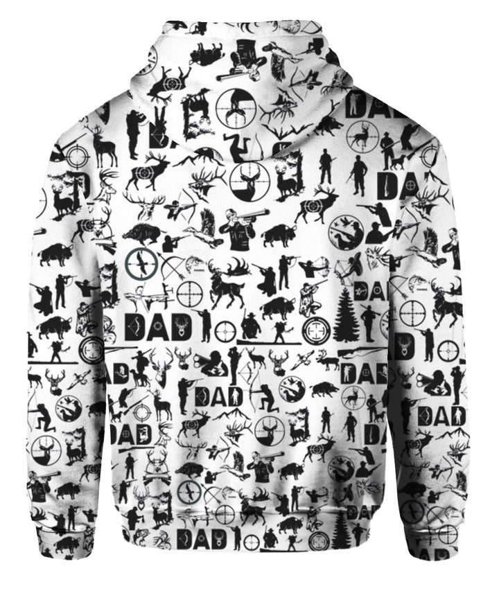 Dad Hunter Black and White 3D All Over Print | For Men & Women | Adult | HP1633-BehighStyle