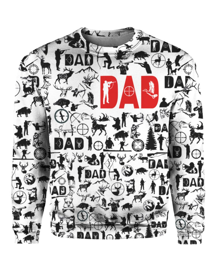 Dad Hunter Black and White 3D All Over Print | For Men & Women | Adult | HP1633-BehighStyle