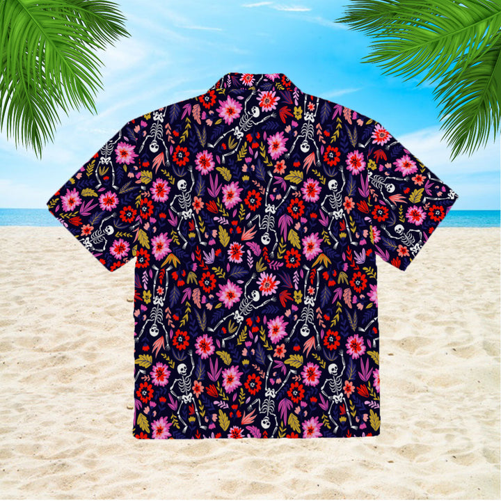 Dancing Skeleton In The Flower Garden Hawaiian Shirt | For Men & Women | HW401-BehighStyle