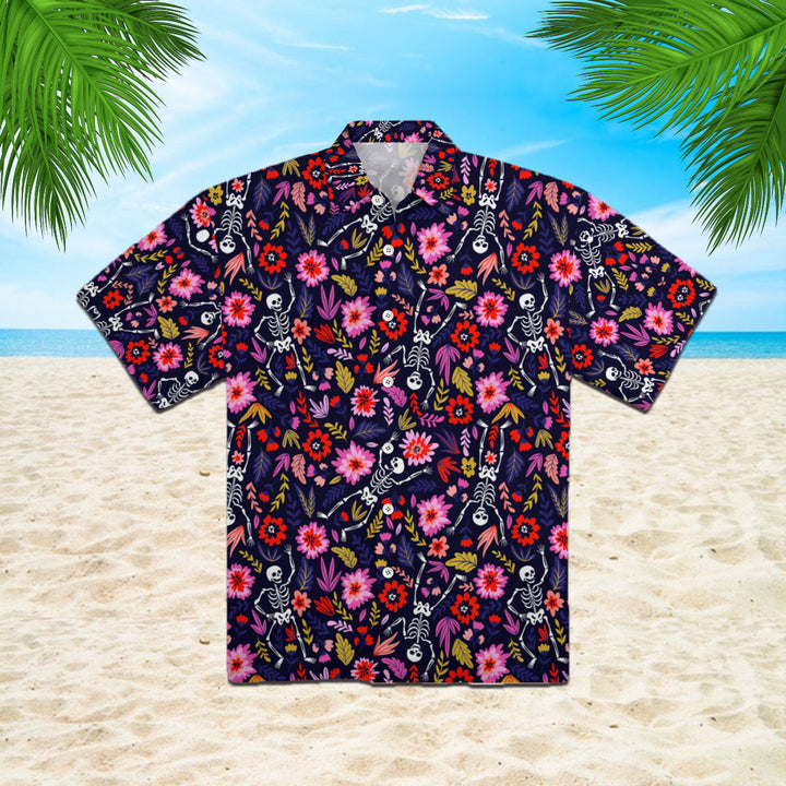 Dancing Skeleton In The Flower Garden Hawaiian Shirt | For Men & Women | HW401-BehighStyle