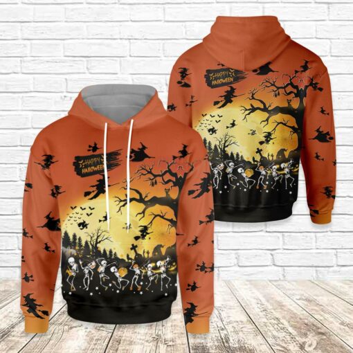 Dancing Skeletons Halloween Flying Witch 3D All Over Print | For Men & Women | Adult | HP2092-BehighStyle