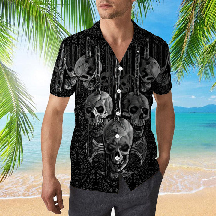 Dark Art Skull Hawaiian Shirt | For Men & Women | HW1925-BehighStyle