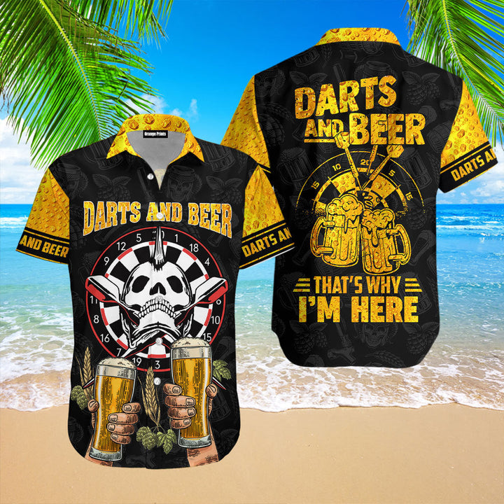 Darts And Beer That Why I Am Here Aloha Hawaiian Shirt | For Men & Women | HW826-BehighStyle