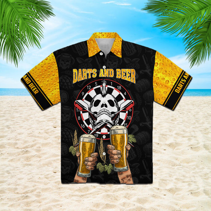 Darts And Beer That Why I Am Here Hawaiian Shirt | For Men & Women | HW1126-BehighStyle