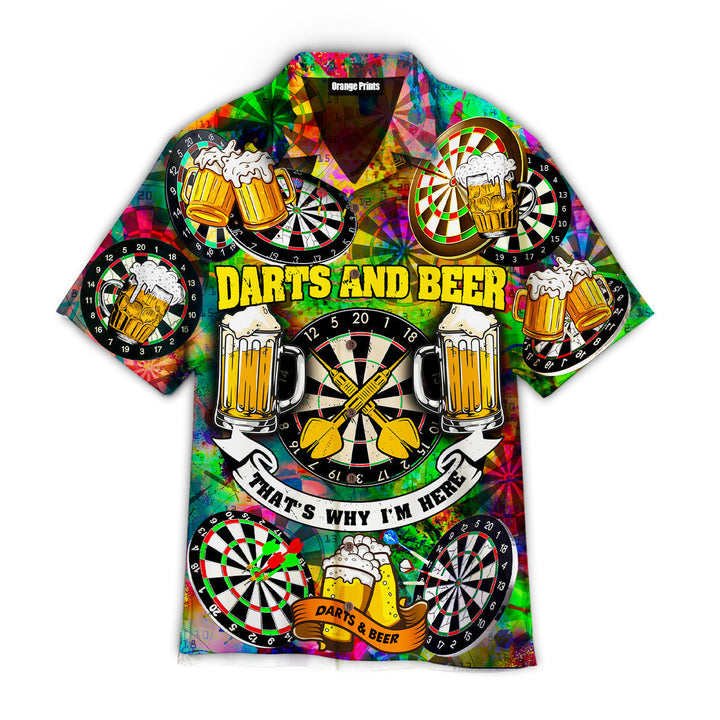 Darts And Beer That's Why I'm Here Aloha Hawaiian Shirt | For Men & Women | HW828-BehighStyle