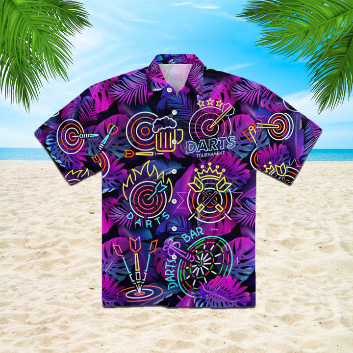 Darts Im Sexy And I Throw It Neon Tropical Hawaiian Shirt | For Men & Women | HW764-BehighStyle