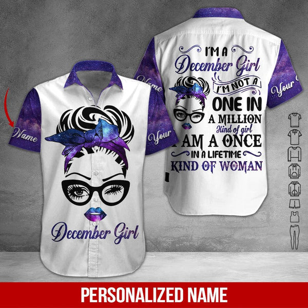 December Girl Custom Name Hawaiian Shirt | For Men & Women | HN557-BehighStyle