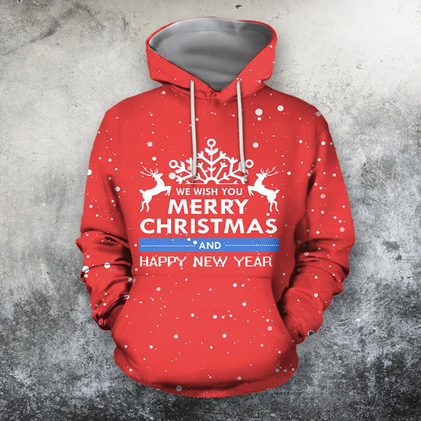 Deer Christmas And Happy New Year 3D All Over Print | Adult | HP2603