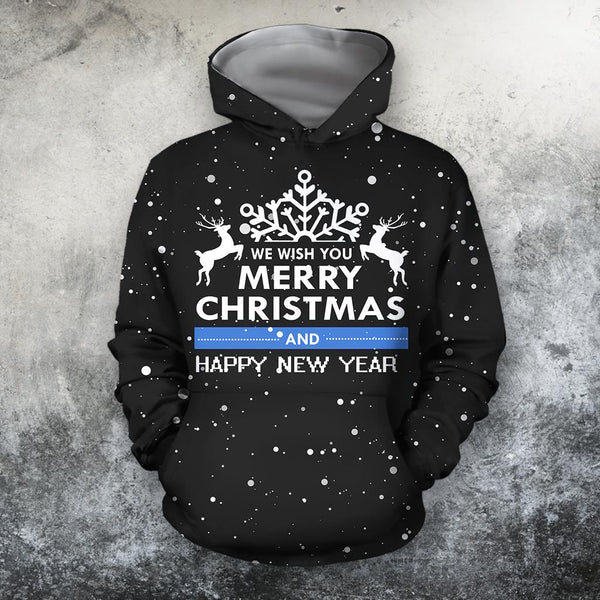 Deer Christmas And Happy New Year 3D All Over Print | Adult | HP2608