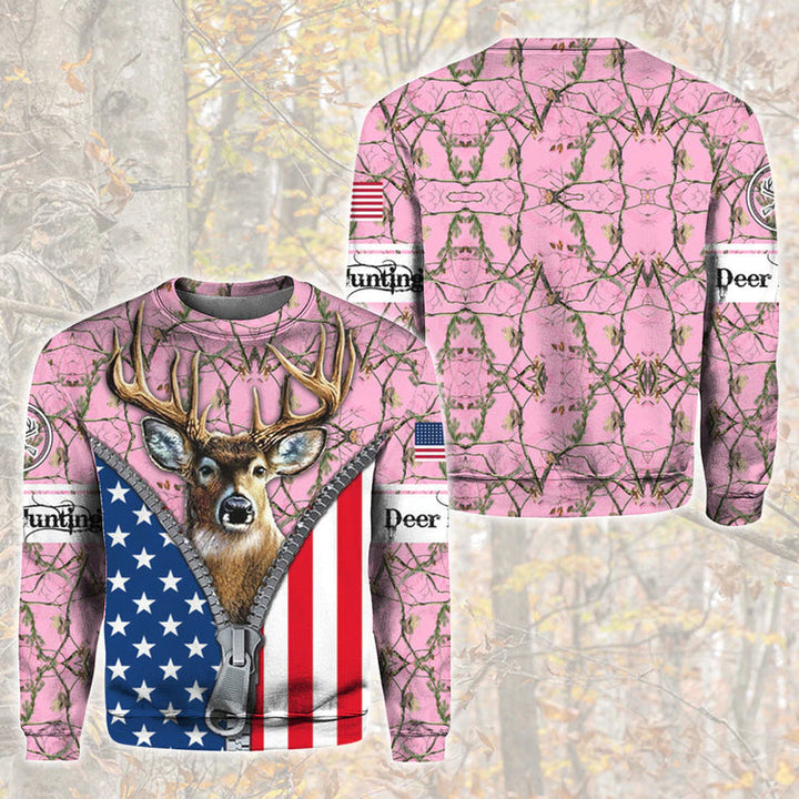 Deer Hunting America Flag Cool 3D All Over Print | For Men & Women | Adult | HP705-BehighStyle