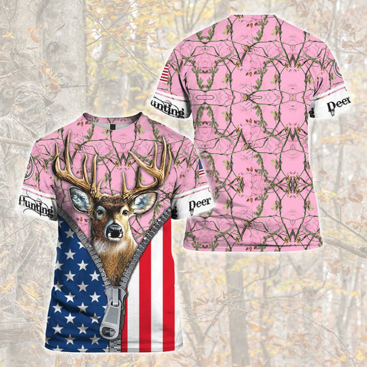 Deer Hunting America Flag Cool 3D All Over Print | For Men & Women | Adult | HP705-BehighStyle