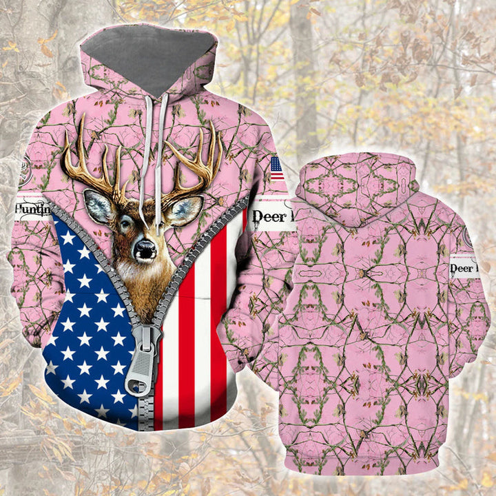 Deer Hunting America Flag Cool 3D All Over Print | For Men & Women | Adult | HP705-BehighStyle