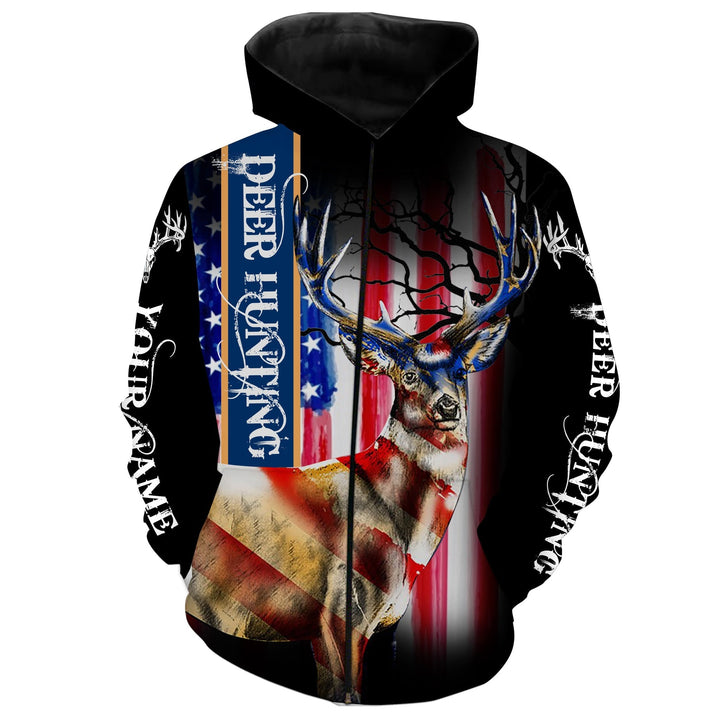 Deer Hunting American Flag Patriot 3D All Over Print | For Men & Women | Adult | HP1417-BehighStyle