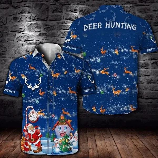 Deer Hunting Christmas Hawaiian Shirt | HW2908
