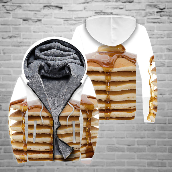 Delicious Pancake Dessert Fleece Zip Hoodie All Over Print | FZ355