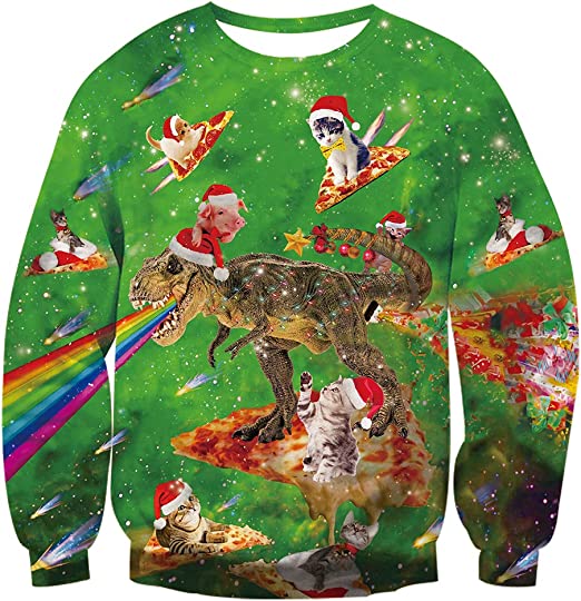 Dinosaur Cat Christmas 3D All Over Print | Adult | HP2870