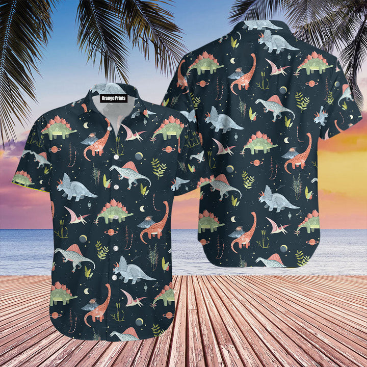 Dinosaur Cosmic Night Hawaiian Shirt | For Men & Women | HW1918-BehighStyle