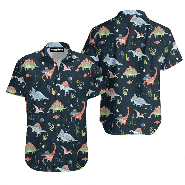 Dinosaur Cosmic Night Hawaiian Shirt | For Men & Women | HW1918-BehighStyle