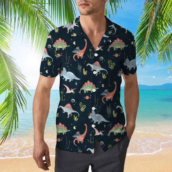 Dinosaur Cosmic Night Hawaiian Shirt | For Men & Women | HW1918-BehighStyle