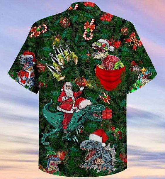 Dinosaur Enjoy Christmas Hawaiian Shirt | For Men & Women | HW2347-BehighStyle