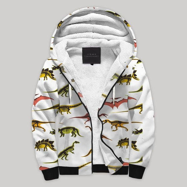 Dinosaurs Fleece Zip Hoodie All Over Print | FZ748