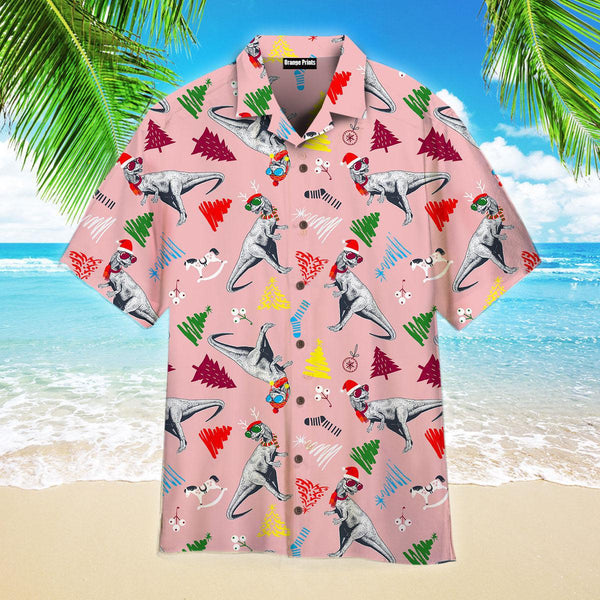 Dinosaurs Merry Christmas Hawaiian Shirt | For Men & Women | HW2725-BehighStyle