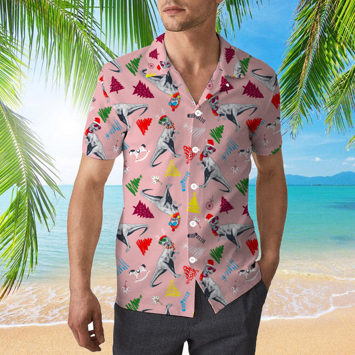 Dinosaurs Merry Christmas Hawaiian Shirt | For Men & Women | HW936-BehighStyle