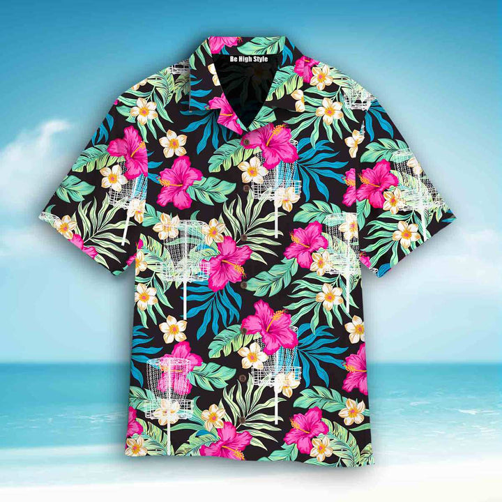 Disc Golf Hibiscus Aloha Hawaiian Shirt | For Men & Women | HW2716-BehighStyle