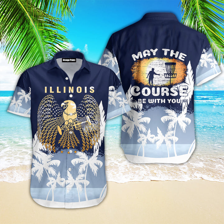 Disc Golf Illinois May The Course Be With You Aloha Hawaiian Shirt | For Men & Women | HW1783-BehighStyle