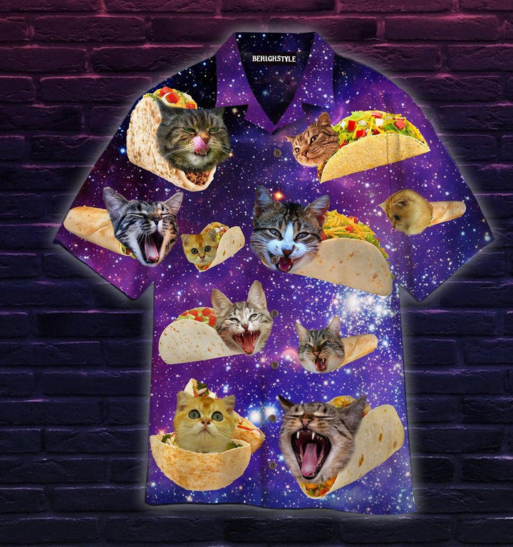 Discover Cool Galaxy Taco Cat Funny Hawaiian Shirt | For Men & Women | HW141-BehighStyle