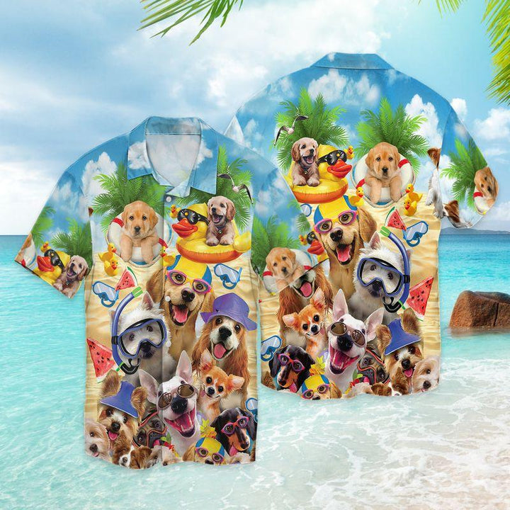 Dog Beach Aloha Hawaiian Shirt | For Men & Women | HW556-BehighStyle