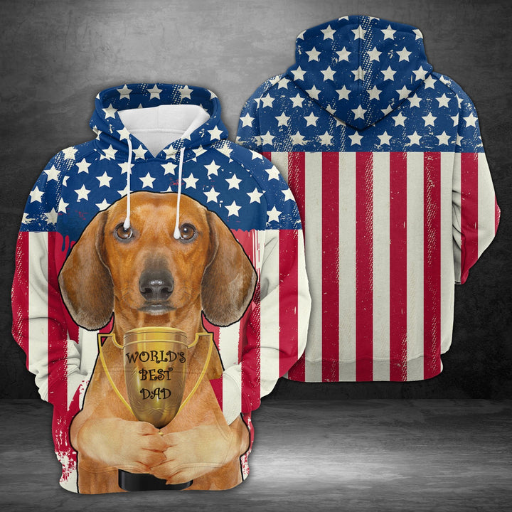 Dog Dad Dachshund 3D All Over Print | For Men & Women | Adult | HP1189-BehighStyle