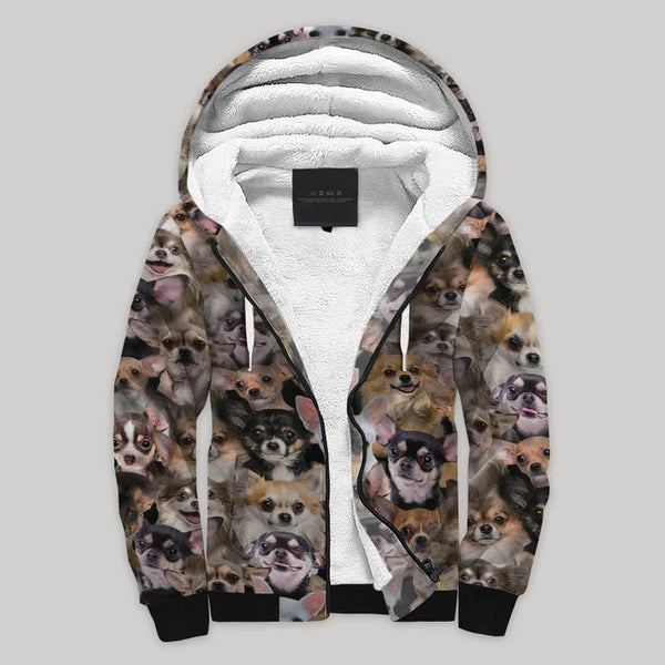 Dog Fleece Zip Hoodie All Over Print | FZ898