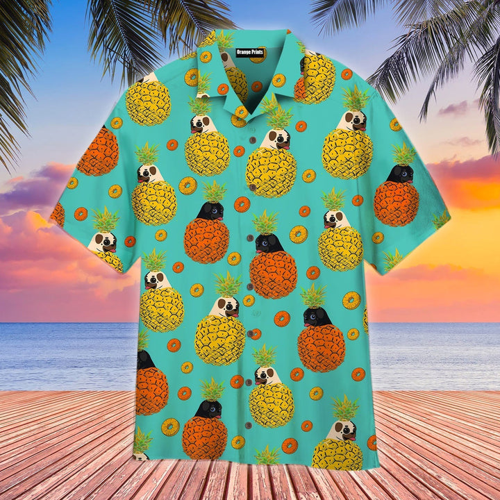 Dog In Juicy Pineapple Print Aloha Hawaiian Shirt | For Men & Women | HW607-BehighStyle