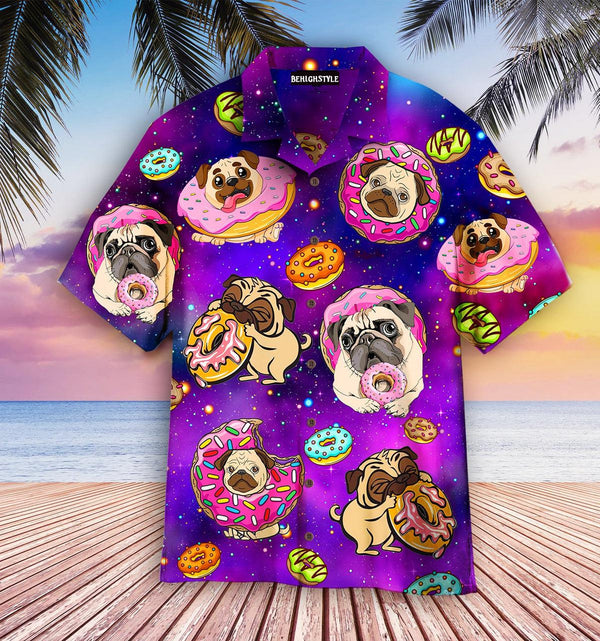 Dog Love Donuts Galaxy Hawaiian Shirt | For Men & Women | HW200-BehighStyle