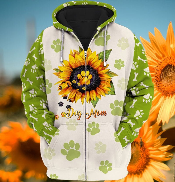 Dog Mom SunFlower 3D All Over Print | For Men & Women | Adult | HP1214-BehighStyle