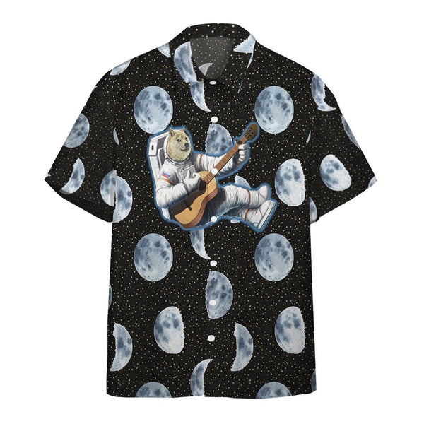 Doge Astronaut Playing Guitar Aloha Hawaiian Shirt | For Men & Women | HW575-BehighStyle