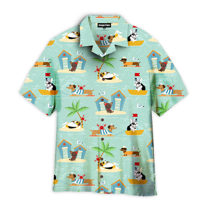 Dogs On Vacations Aloha Hawaiian Shirt | For Men & Women | HW903-BehighStyle