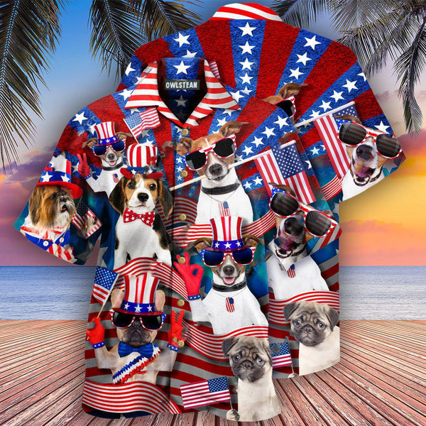 Dogs Patriotic Edition Father’s Day Gifts Hawaiian Shirt | For Men & Women | HW1766-BehighStyle