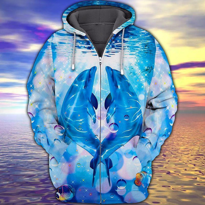 Dolphin Couple 3D All Over Print | For Men & Women | Adult | HP1029-BehighStyle