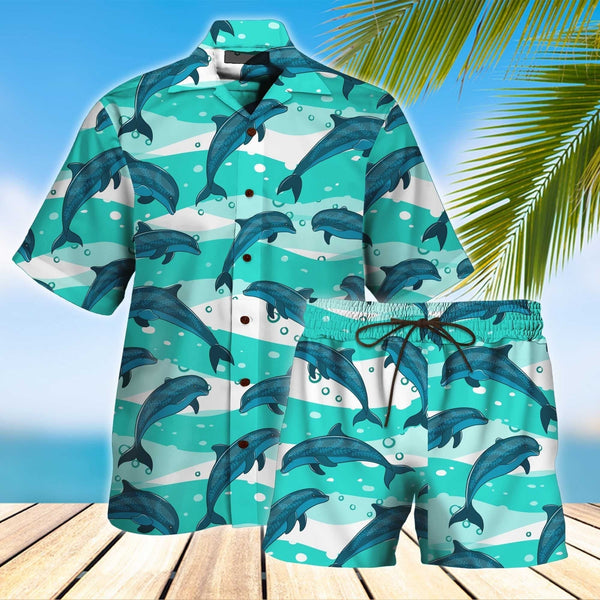 Dolphin Hawaiian Shirt Set | For Men & Women | HS157-BehighStyle